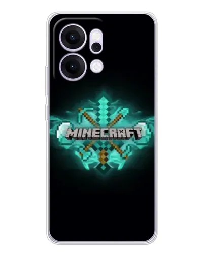 Чехол для OPPO Reno14 Pro с картинкой «Minecraft Diamond лого»