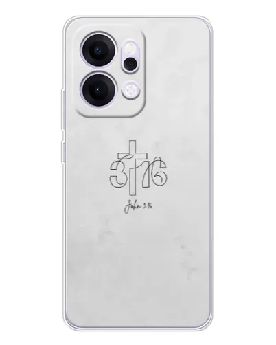 Чехол для OPPO Reno14 Pro с картинкой «Иоанна 3:16 Крест»
