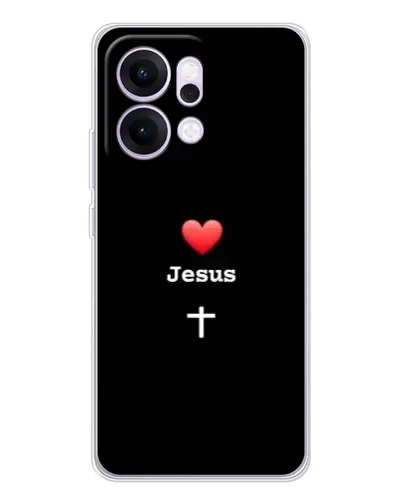 Чехол для OPPO Reno14 Pro с картинкой «Сердце - Jesus»