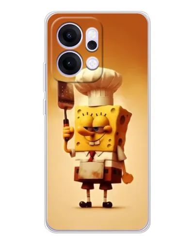 Чехол для OPPO Reno14 Pro с картинкой «Губка Боб повар»