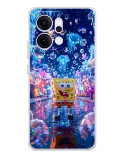 Чехол для OPPO Reno14 Pro с картинкой «Неоновый океан»