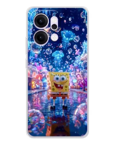 Чехол для OPPO Reno14 Pro с картинкой «Неоновый океан»
