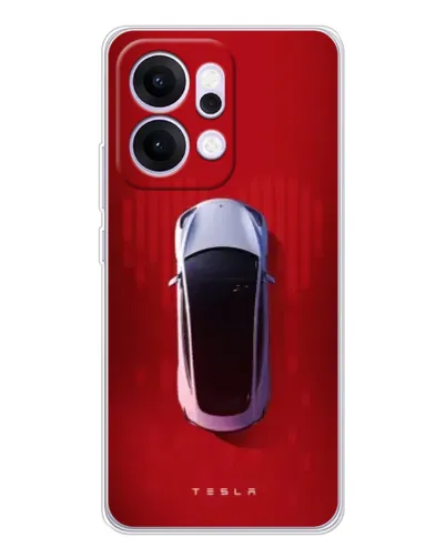 Чехол для OPPO Reno14 Pro с картинкой «Tesla Top View» Чехол для OPPO Reno14 Pro с картинкой «Tesla Top View»