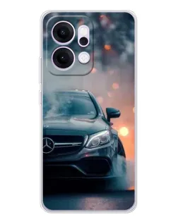 Чехол для OPPO Reno14 Pro с картинкой «Mercedes — ночной город»