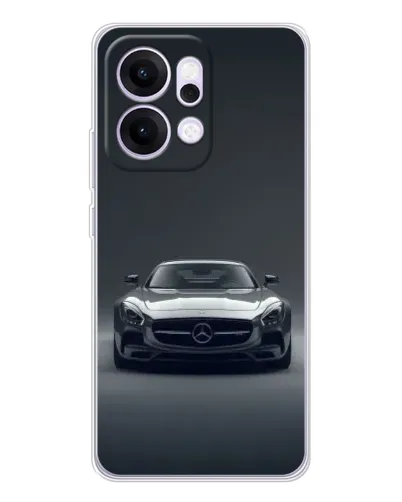 Чехол для OPPO Reno14 Pro с картинкой «Mercedes на черном»
