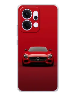 Чехол для OPPO Reno14 Pro с картинкой «Красный Mercedes AMG»
