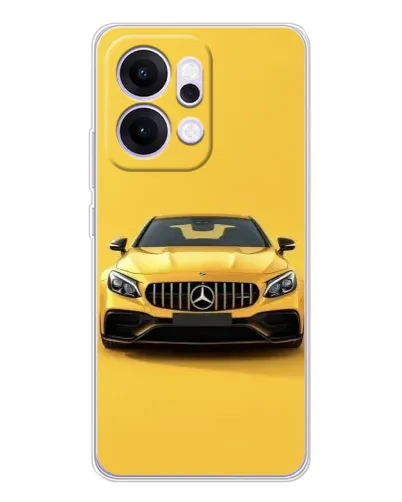 Чехол для OPPO Reno14 Pro с картинкой «Желтый Mercedes GT»