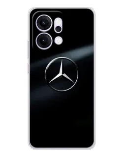 Чехол для OPPO Reno14 Pro с картинкой «Mercedes на металле» Чехол для OPPO Reno14 Pro с картинкой «Mercedes на металле»