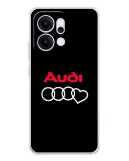 Чехол для OPPO Reno14 Pro с картинкой «Логотип Audi Heart»