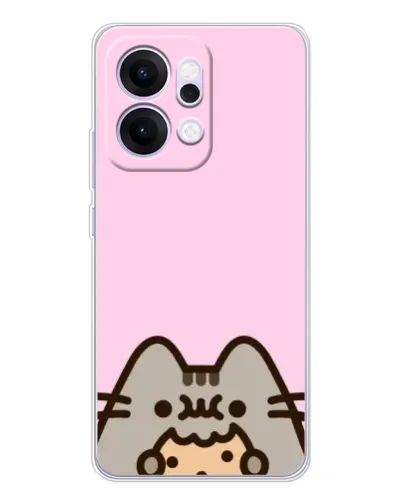 Чехол для OPPO Reno14 Pro с картинкой «Pusheen и печенье» Чехол для OPPO Reno14 Pro с картинкой «Pusheen и печенье»
