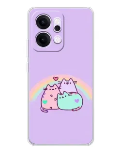 Чохол для OPPO Reno14 Pro з картинкою «Веселкові Пушини» Чохол для OPPO Reno14 Pro з картинкою «Веселкові Пушини»
