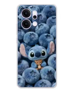 Чехол для OPPO Reno14 Pro с картинкой «Стич и голубика»