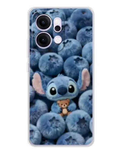 Чехол для OPPO Reno14 Pro с картинкой «Стич и голубика» Чехол для OPPO Reno14 Pro с картинкой «Стич и голубика»