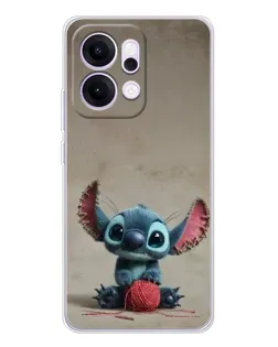 Чехол для OPPO Reno14 Pro с картинкой «Стич на коричневом фоне»