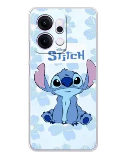 Чехол для OPPO Reno14 Pro с картинкой «Stitch среди цветов»