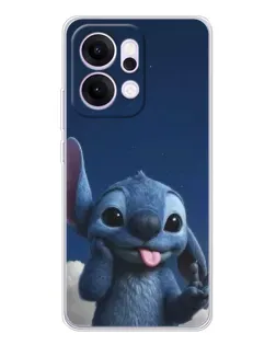 Чехол для OPPO Reno14 Pro с картинкой «Стич в облаках»