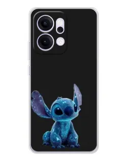 Чехол для OPPO Reno14 Pro с картинкой «Стич на черном»
