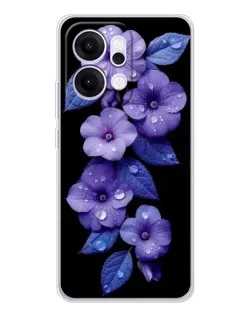 Чехол для OPPO Reno14 Pro с картинкой «Фиолетовые цветы с росою» Чехол для OPPO Reno14 Pro с картинкой «Фиолетовые цветы с росою»