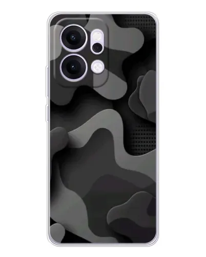 Чехол для OPPO Reno14 Pro с картинкой «Темный абстрактный камуфляж» Чехол для OPPO Reno14 Pro с картинкой «Темный абстрактный камуфляж»