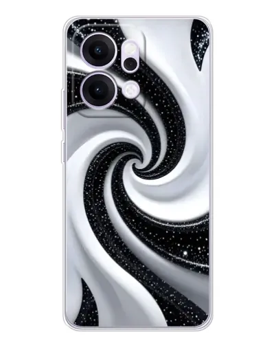 Чехол для OPPO Reno14 Pro с картинкой «Черно-белая спираль» Чехол для OPPO Reno14 Pro с картинкой «Черно-белая спираль»