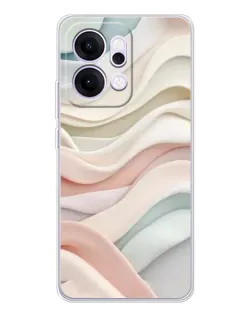 Чехол для OPPO Reno14 Pro с картинкой «Пастельные нежные волны»