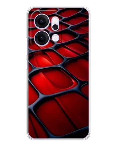 Чехол для OPPO Reno14 Pro с картинкой «Красная глянцевая сетка» Чехол для OPPO Reno14 Pro с картинкой «Красная глянцевая сетка»