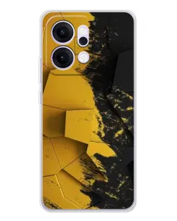 Чехол для OPPO Reno14 Pro с картинкой «Золотые осколки геометрии»
