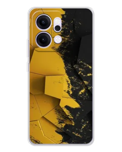 Чехол для OPPO Reno14 Pro с картинкой «Золотые осколки геометрии» Чехол для OPPO Reno14 Pro с картинкой «Золотые осколки геометрии»