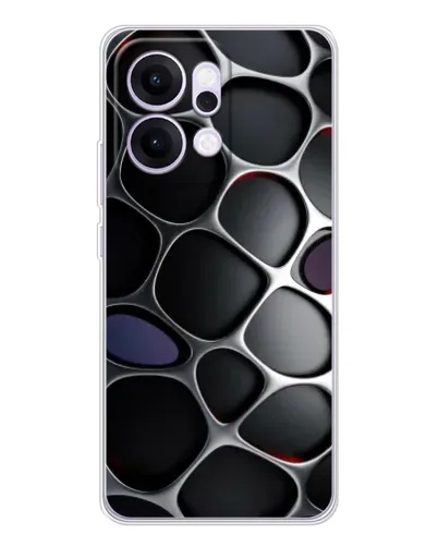 Чехол для OPPO Reno14 Pro с картинкой «Объемная темная решетка» Чехол для OPPO Reno14 Pro с картинкой «Объемная темная решетка»