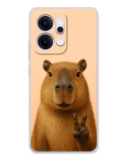 Чехол для OPPO Reno14 Pro с картинкой «Капибара виктория»