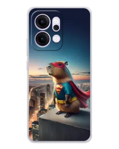 Чехол для OPPO Reno14 Pro с картинкой «Капи-мен супергерой» Чехол для OPPO Reno14 Pro с картинкой «Капи-мен супергерой»