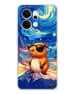 Чехол для OPPO Reno14 Pro с картинкой «Капибара Ван Гога»