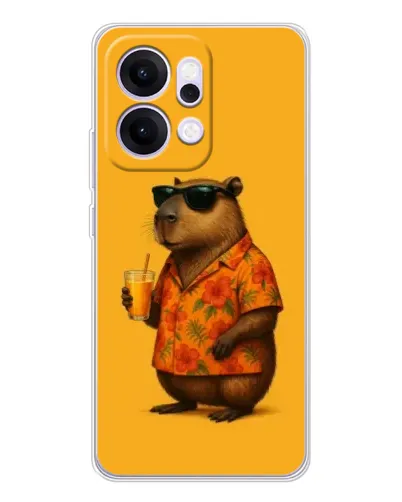 Чехол для OPPO Reno14 Pro с картинкой «Капибара на отдыхе» Чехол для OPPO Reno14 Pro с картинкой «Капибара на отдыхе»