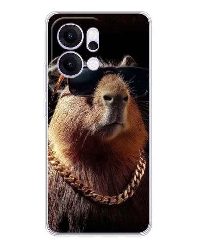 Чехол для OPPO Reno14 Pro с картинкой «Капибара золотая цепь» Чехол для OPPO Reno14 Pro с картинкой «Капибара золотая цепь»