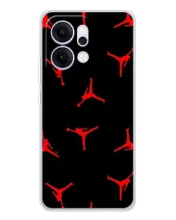 Чехол для OPPO Reno14 с картинкой «Jordan Red Pattern» Чехол для OPPO Reno14 с картинкой «Jordan Red Pattern»