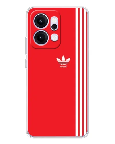 Чехол для OPPO Reno14 с картинкой «Красный минимализм Adidas»