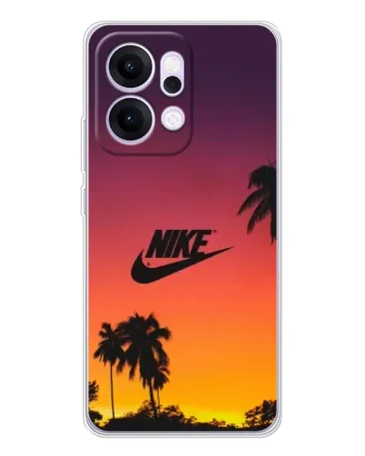 Чехол для OPPO Reno14 с картинкой «Nike на закате солнца»