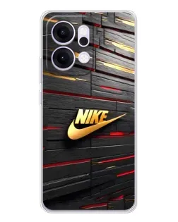 Чехол для OPPO Reno14 с картинкой «Золотой Nike на металле» Чехол для OPPO Reno14 с картинкой «Золотой Nike на металле»