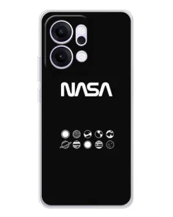 Чехол для OPPO Reno14 с картинкой «NASA — технический принт» Чехол для OPPO Reno14 с картинкой «NASA — технический принт»