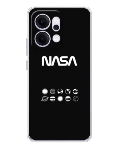 Чехол для OPPO Reno14 с картинкой «NASA — технический принт» Чехол для OPPO Reno14 с картинкой «NASA — технический принт»