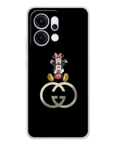 Чехол для OPPO Reno14 с картинкой «Минни Маус на лого»