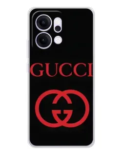 Чехол для OPPO Reno14 с картинкой «Gucci — красный логотип»