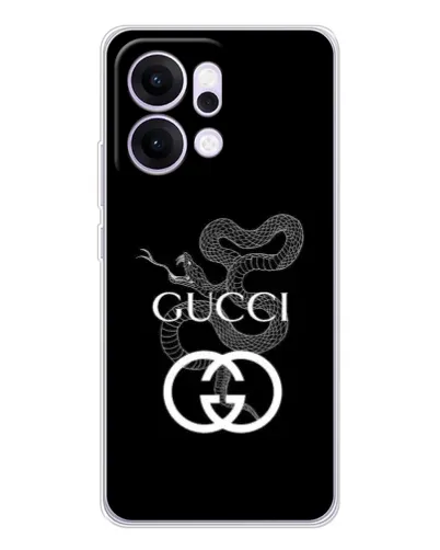Чехол для OPPO Reno14 с картинкой «Gucci — серебряная змея»