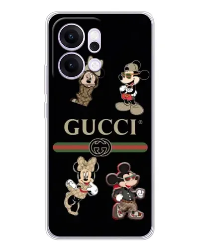 Чехол для OPPO Reno14 с картинкой «Gucci — герои Disney и монограмма» Чехол для OPPO Reno14 с картинкой «Gucci — герои Disney и монограмма»