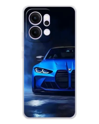 Чехол для OPPO Reno14 с картинкой «Голубая BMW M4»