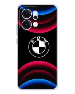 Чохол для OPPO Reno14 з картинкою «Логотип BMW та неонові дуги»