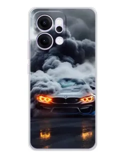 Чохол для OPPO Reno14 з картинкою «BMW у диму»