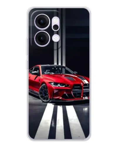 Чехол для OPPO Reno14 с картинкой «Красная BMW на дороге»
