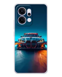 Чохол для OPPO Reno14 з картинкою «BMW — вогні неону»