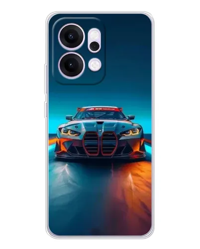 Чехол для OPPO Reno14 с картинкой «BMW — огни неона» Чехол для OPPO Reno14 с картинкой «BMW — огни неона»